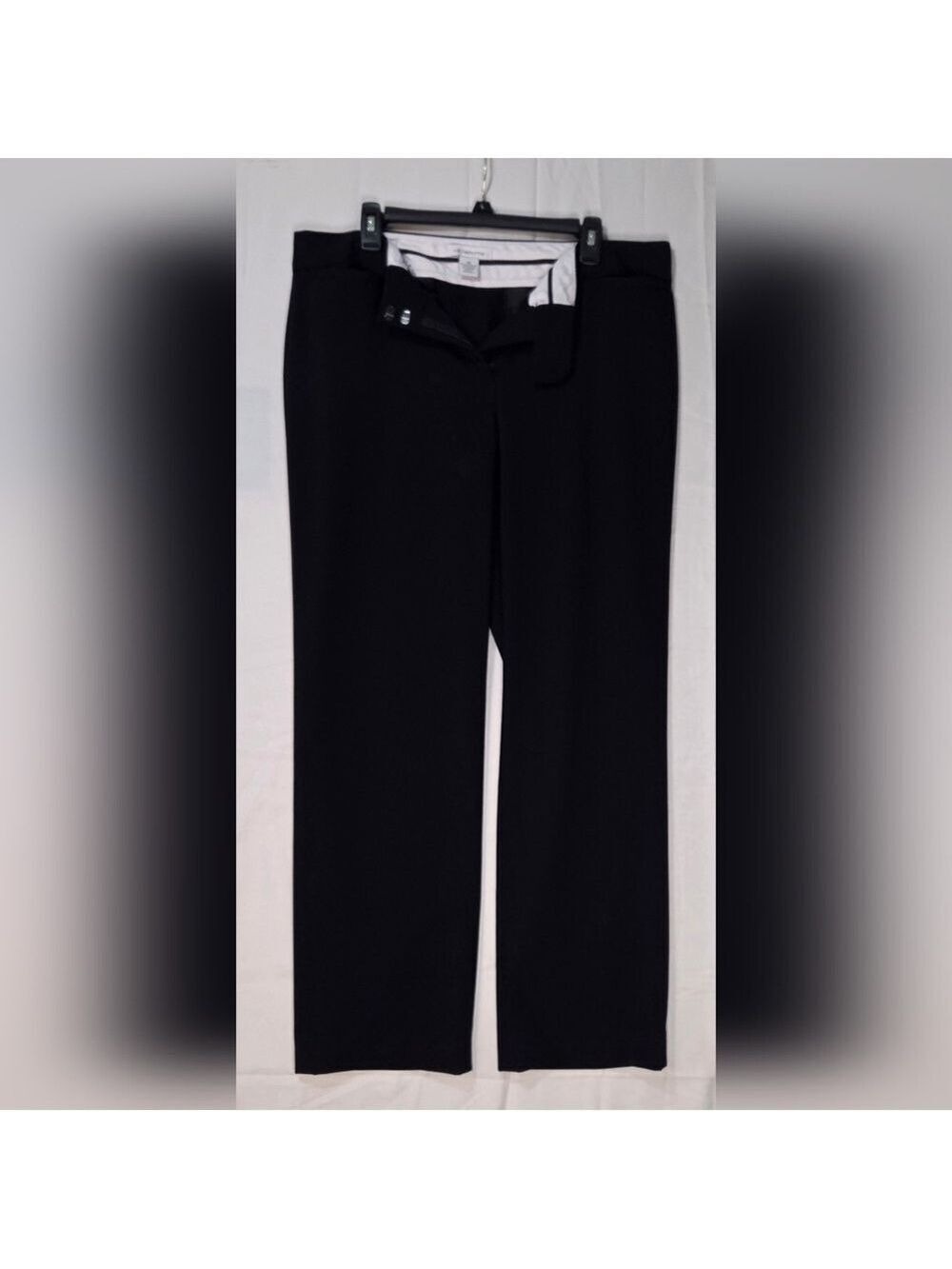 Liz Claiborne Black Career Trousers Size 14 Classic Office Pants - Picture 2 of 9